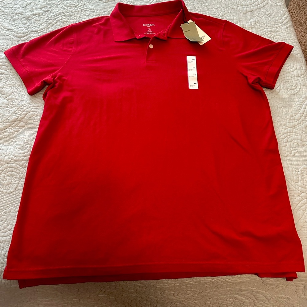 NWT! Men’s XXL Goodfellow & Co Red Polo
